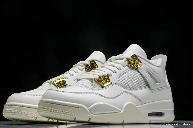 Rep LUCY Gold Metallic AQ9129-170 Jordan Retro 4 0423